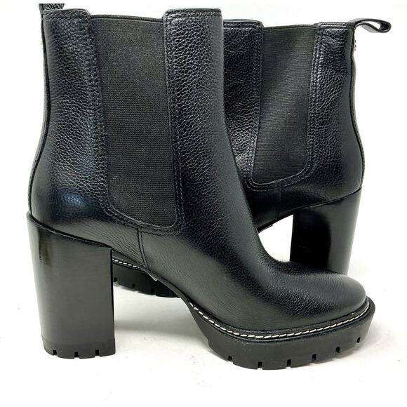 🆕Tory Burch Chelsea 70mm Lug Bootie Black Boot Size 8.5 NEW - Picture 7 of 11